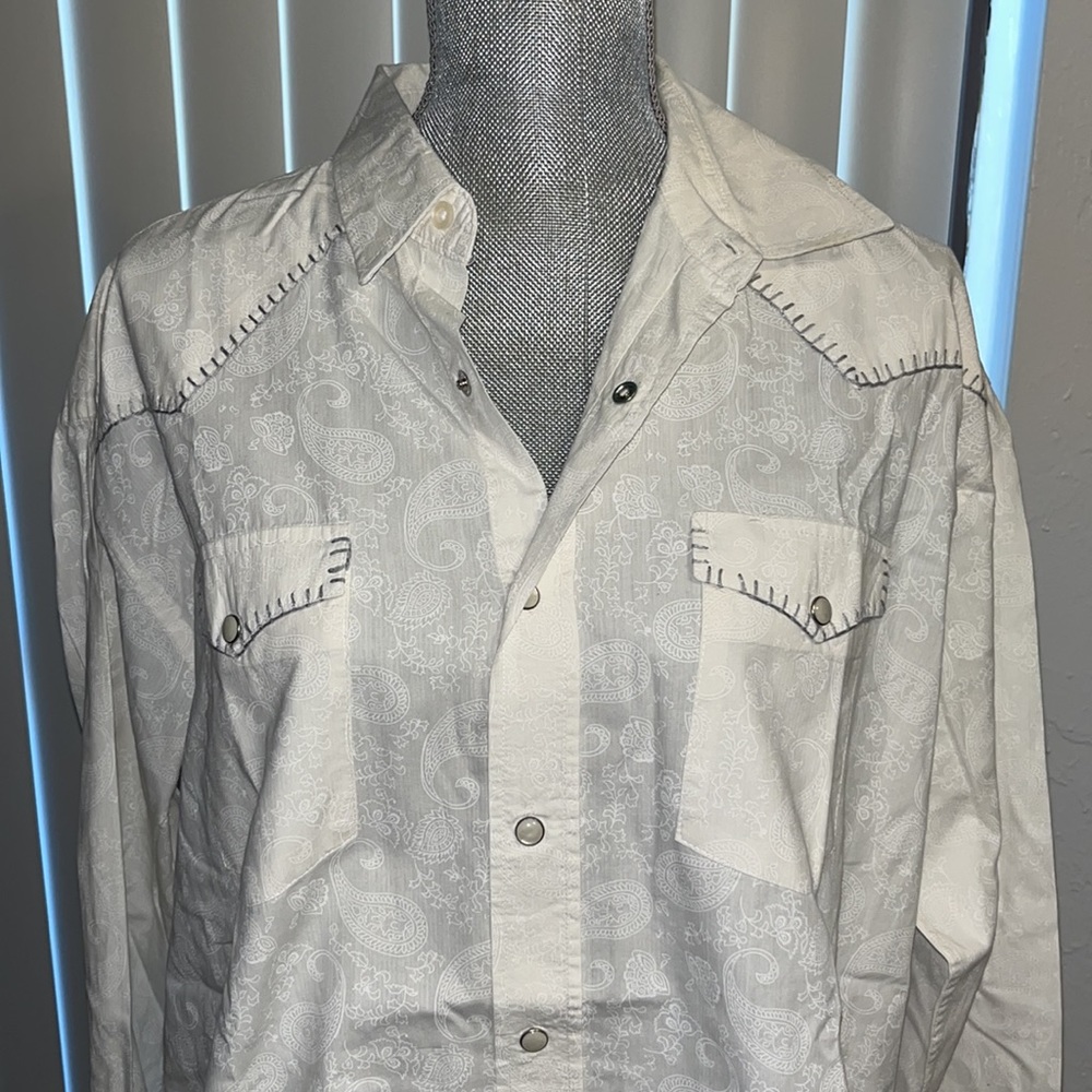 Men's Western Long Sleeve Shirt Size Large